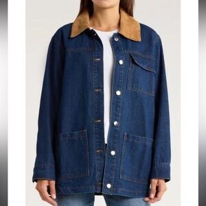 Vigoss Dark Blue Denim Barn Jacket Size Medium New with Tags